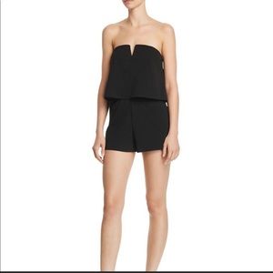 Aqua strapless romper